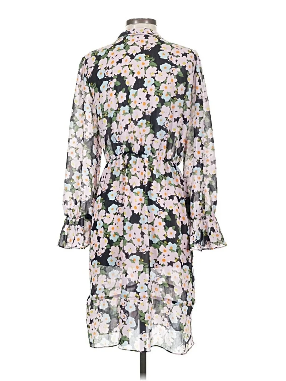 J Crew Mercantile Floral Midi Dress Size S Sheer Romantic Cottagecore Feminine - Picture 4 of 7
